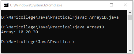 Array in Java | 1D Array | One Dimensional Array