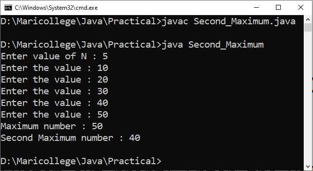 java-4-write-a-program-in-java-to-find-second-maximum-of-n-numbers